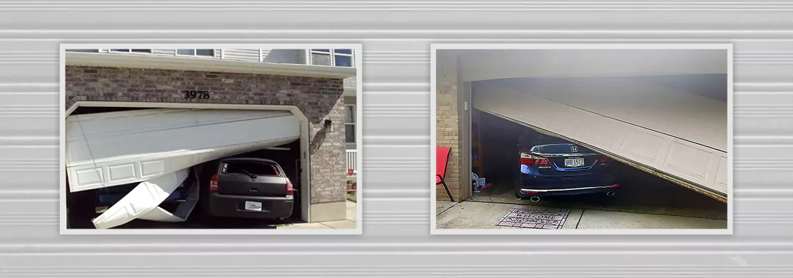 Repair Commercial Garage Door Got Hit By A Car in Apopka, Florida